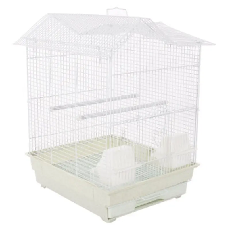 Kct Indoor Bird Cage Santiago Plus Exotic Portable Small - White