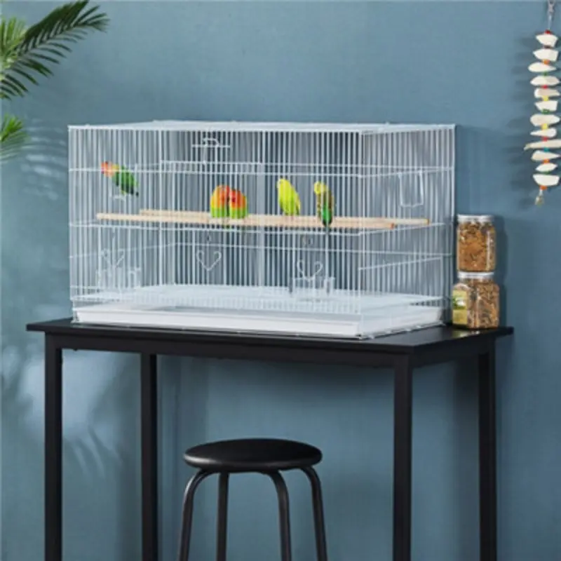 Yaheetech Bird Cage Flight Cage Extra Space W/ Slide-Out Tray And Wood Perches White