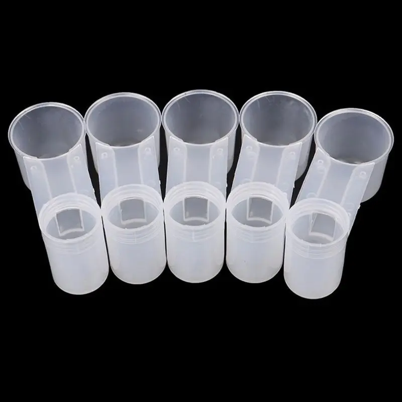 5Pcs Plastic Bird Feeder Clear Water Bottle Drinker Cup for Pigeon Bird