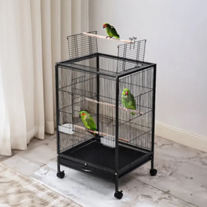 Thehotsale Open Play Top Metal Pet Bird Cage With Casters W X D X 77Cm H 48Cm
