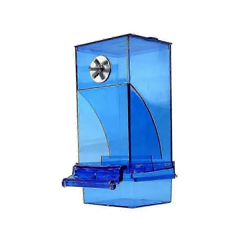 Parakeet Food Dispenser No Mess Plastic Parrot Feeder With Perch For Cage F54 Small
