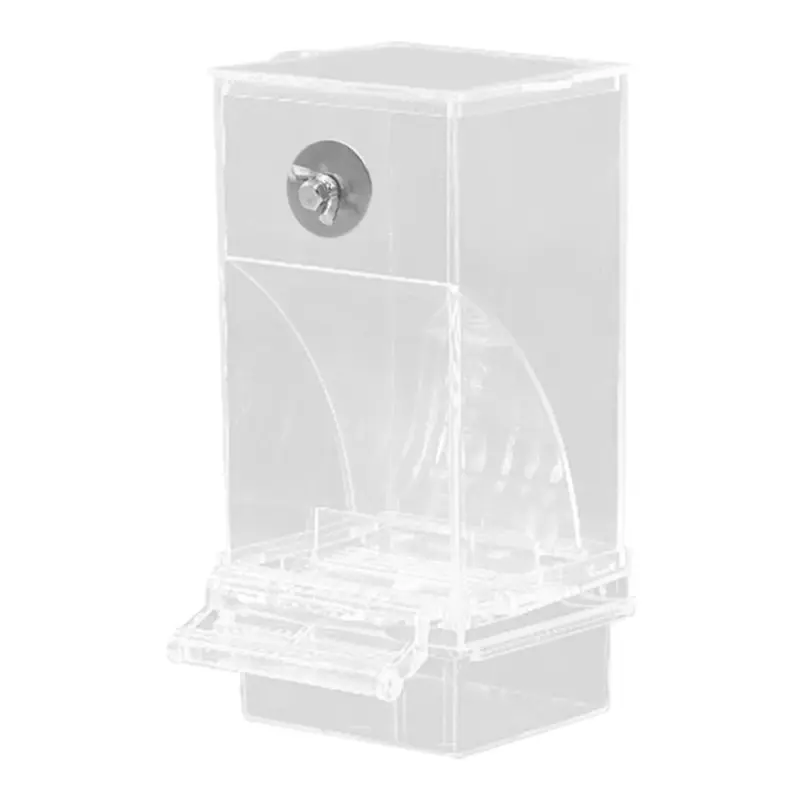 Transparent Bird Feeders Automatic Parrot Feeder Drinker Seed Food