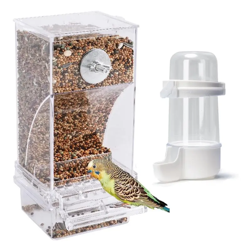 Bird Feeders Anti Spill Bird Feeder for Cage Bird Water Dispenser