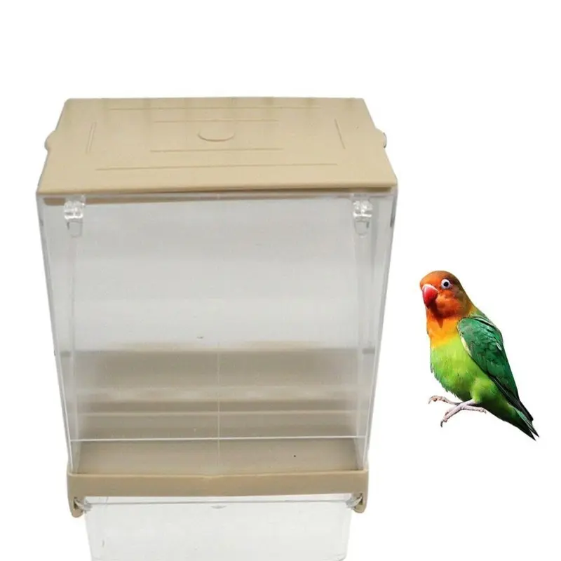 Bird Pet Gravity Feeder Parrot Pigeon Splash Proof Automatic Food Container Size 1