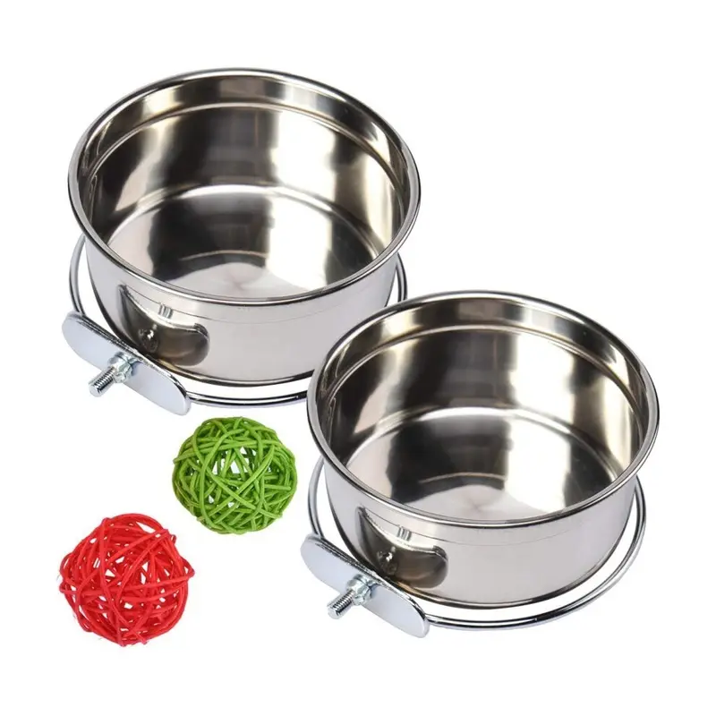 Zeuxo Bird Feeding Dish|Dish Cup|Food Bowl|Clamp Holder