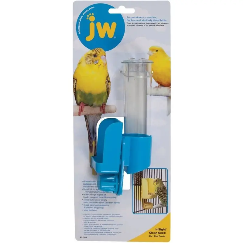 Jw Clean Seed Silo Bird Feeder - Single (30.5 X 5.1 X 12.1 Cm) Size 30.5