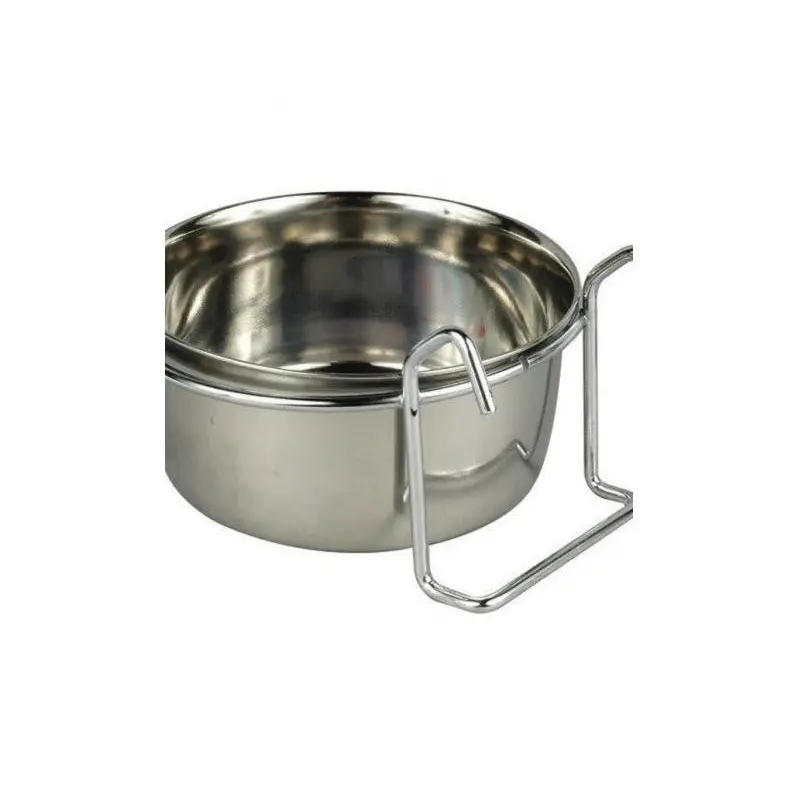 Rosewood Stainless Steel Bird Coop Cups Hook On Holder - 150Ml