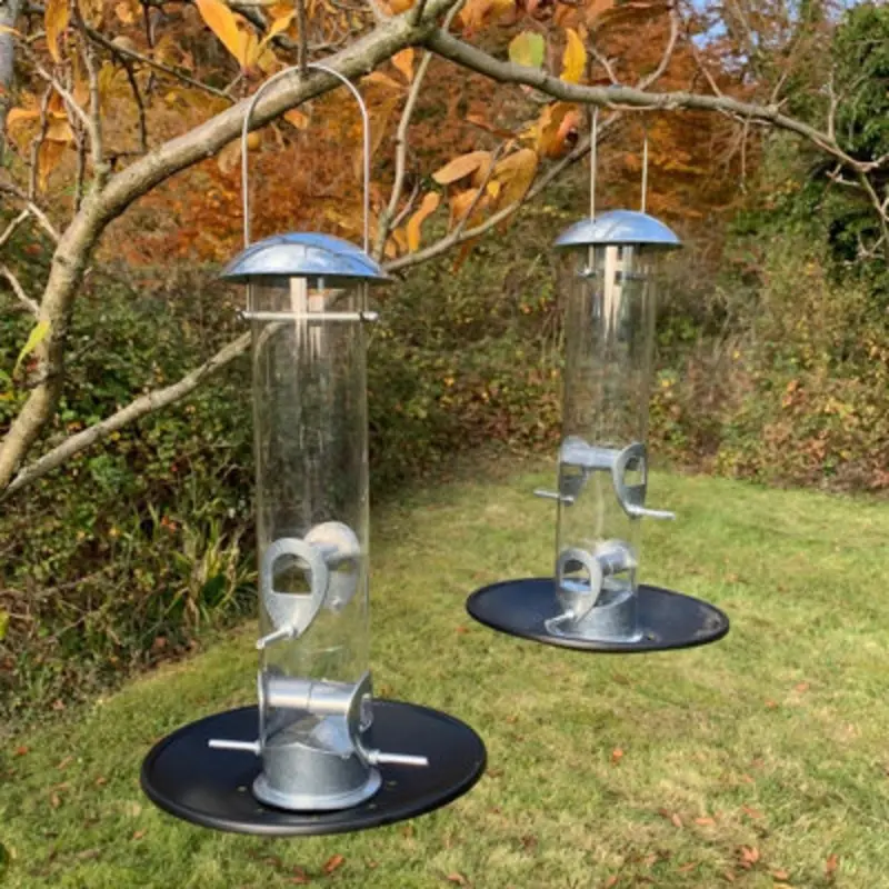 Selections Heavy Duty Metal Bird Seed Feeder With Seed Catcher Tray (Set Of 2) Size 2