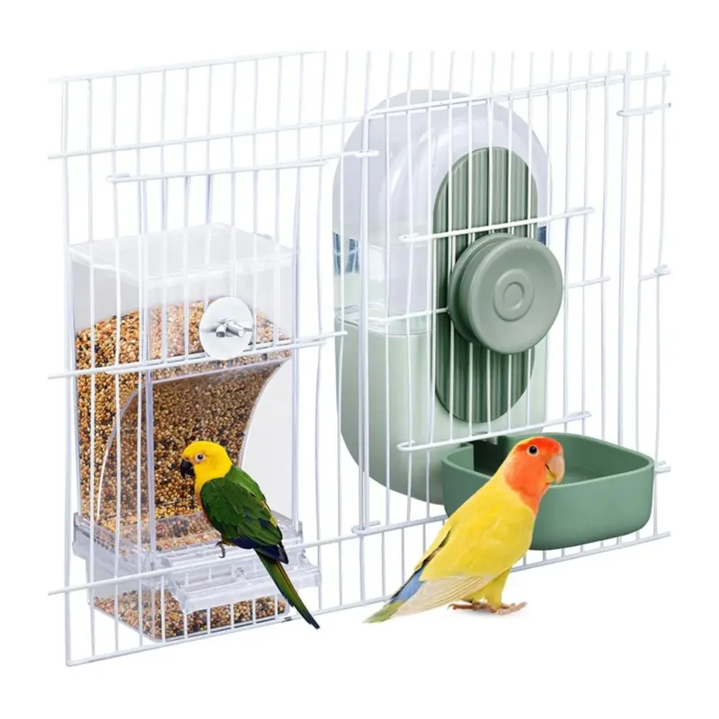 Merkloos No Mess Bird Feeder & Water Dispenser Set - Automatic Feeding