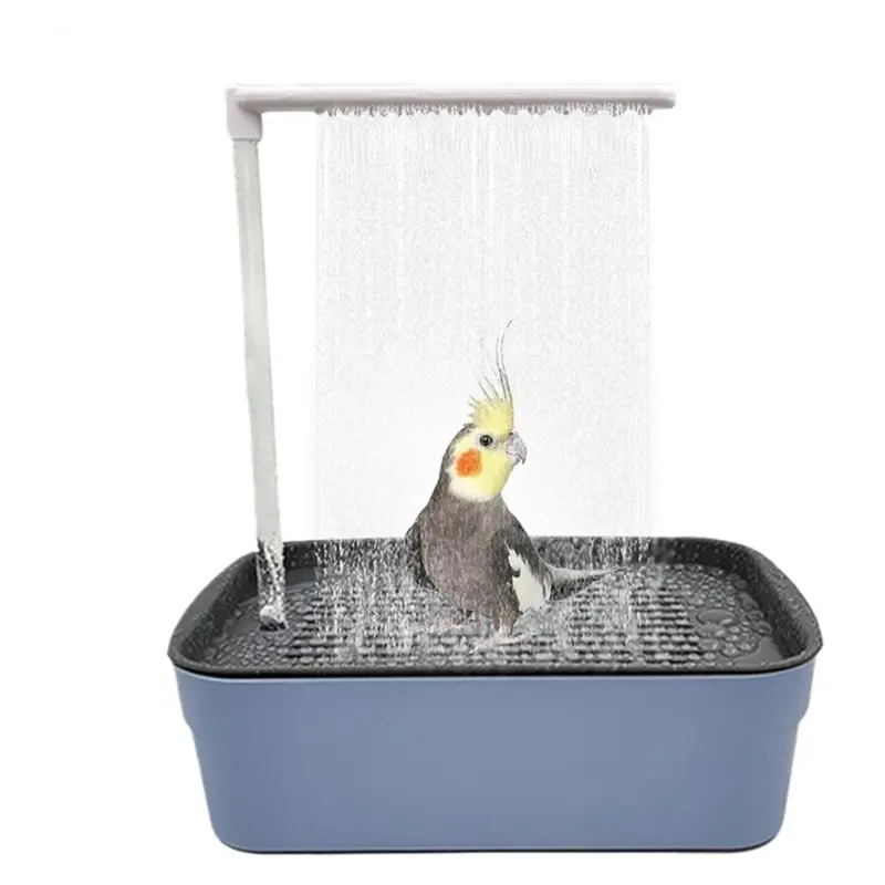 NeznaKov Bird Shower Tub Parrot Automatic Bath Pet Circulating Water Bath Tub