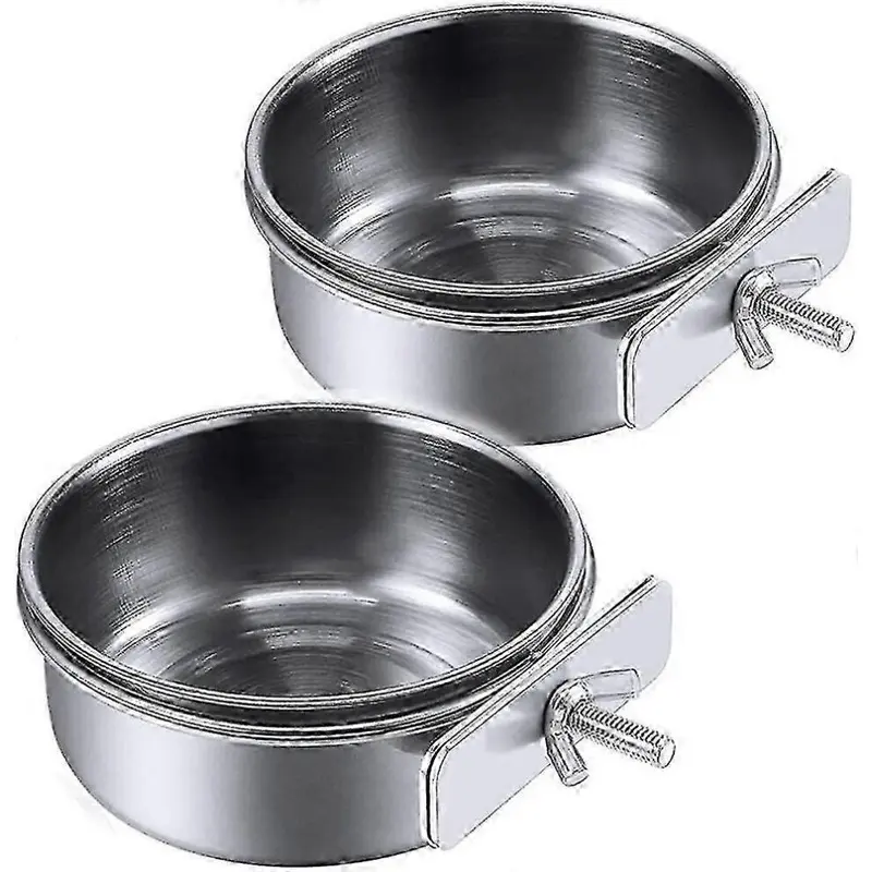 Parrot Bird Food Plate Less Steel Parrot Er (2Pcs) Size 2