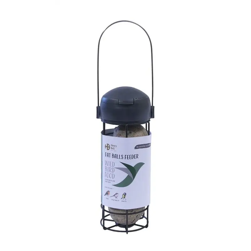 Henry Bell Ready To Feed Filled Fat Ball Feeder,clear