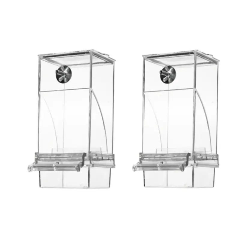Typecat Automatic Transparent Bird Feeder, No Mess Feeder Food Container Cage Drinker