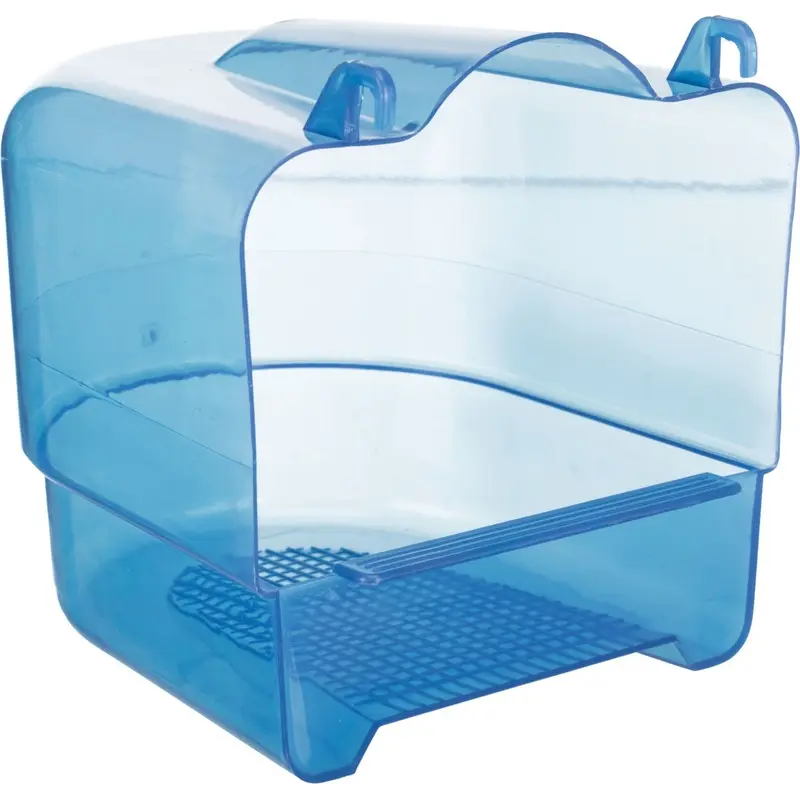 Trixie Bird Semi-Circle Bath House Transparent - X 16 X 17 Cm Blue Size 15