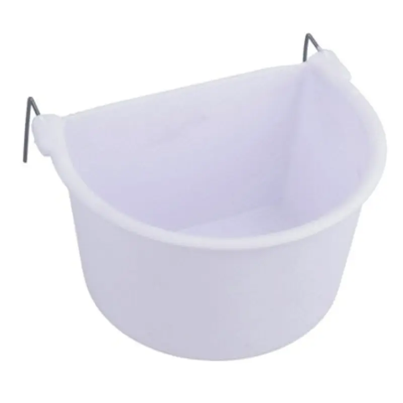 Ab Tools White Plastic Bird Feeder Primary Bird Food/Water Cage Dish 11.5Cm Large