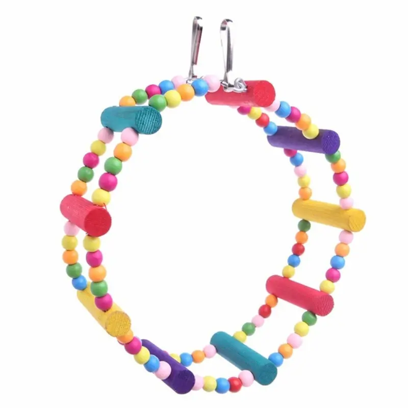 Dsport Parrot Bird Arch Climbing Swing Wheel Ring Toy, :Diameter 15Cm