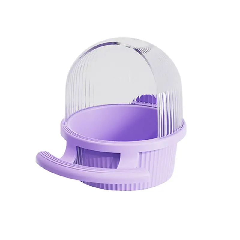 Hanging Bird Cage Feeder Semi-Enclosed Parrot Feeder Bowl B Size 1