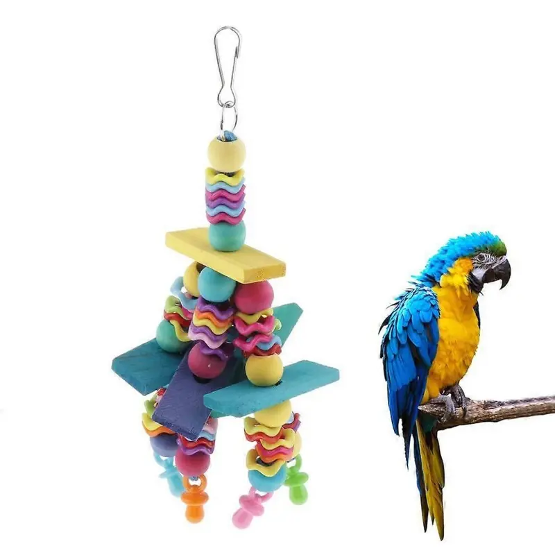 Parrot Chew Toy Cage Hanging Swing Rope Parakeet Cockatoo Budgie Macaws
