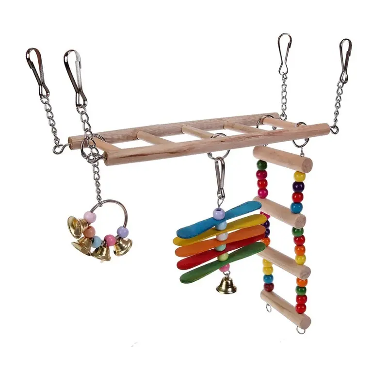 Zhihuan Bird Toy Ladder Swing Gnawing Parrot Toy