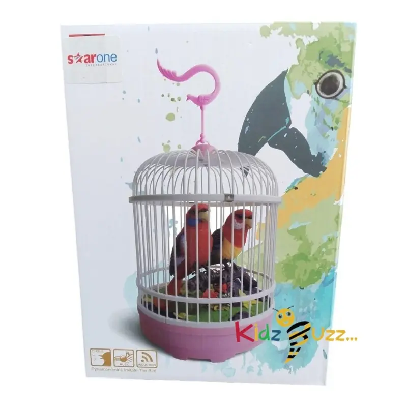 Kidzbuzz Beautiful Double Bird Pet Chirm Hanging Toy