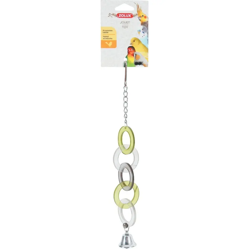 Zolux Vert Ring And Bell Toy For Birds (X3)