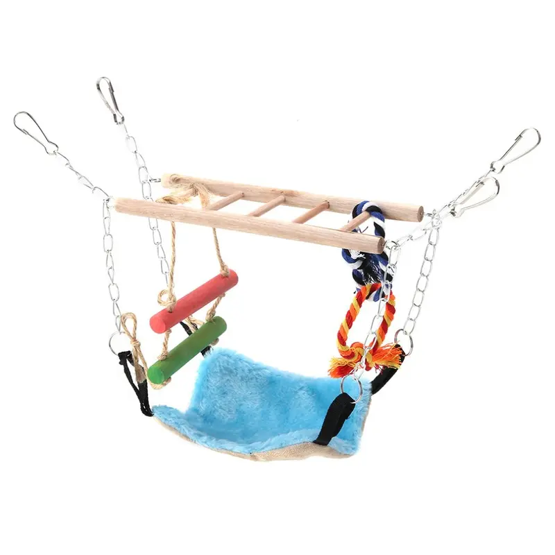 Animal Ferret Parrot Rat Bird Swing Rope Hanging Net Cage For Animal Small