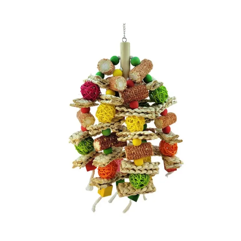 Sem Marca Parrot Toys Bird Toys Natural Corn Cob Bird Chew Toys