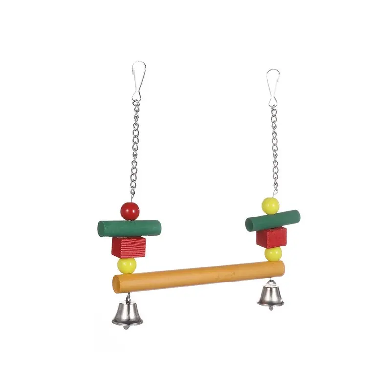Zeuxo Wood Brid Hanging Bird Ladder Swing Bridge Toys Small