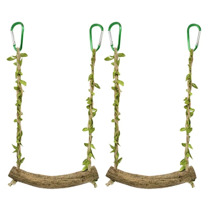 Sin Marca Bird Cage Landscaping Parrot Swing Toy Wood Chewing Ring