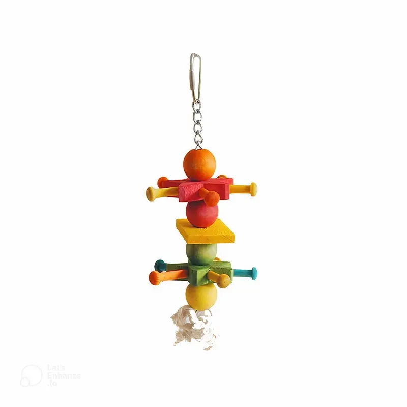 Happy Beaks Wooden Cowboy Spur Bird Toy