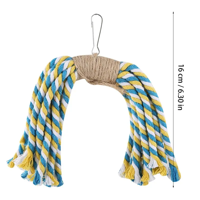 Parrot Toy Bird Chewing Toys Hanging Cotton Rope Parrot Playing Toy