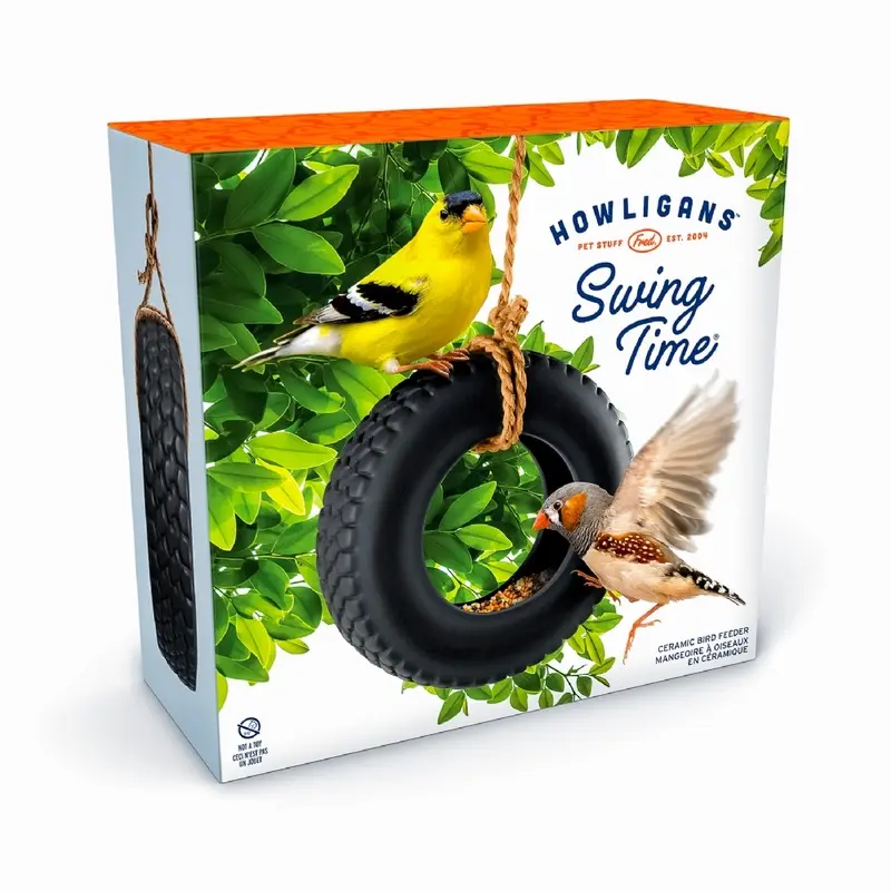 Widdop, Bingham & Co. Ltd Swing Time - Novelty Tire Swing Bird Feeder 15Cm