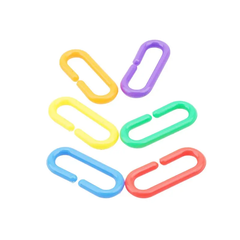 100Pcs Plastic Parrot Toys C-clips Hooks Chain C-links Sugar Glider Ra