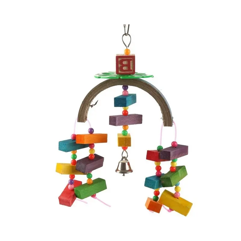Coollapet Rainbow Bridge Bird Toy (14 X 2 X 10 Cm) Size 14