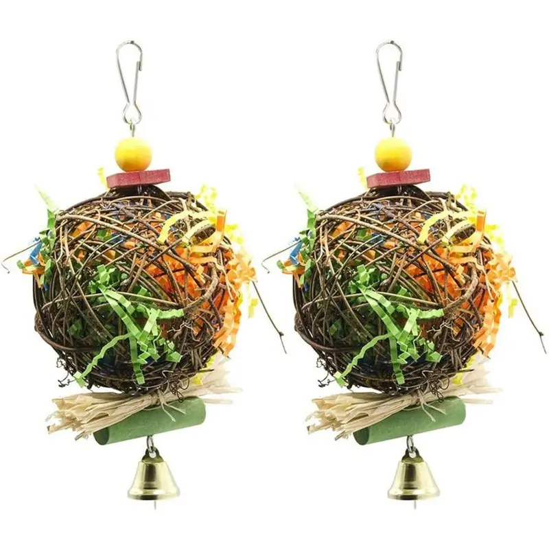 Limbo Pack Bird Chewing Toys Foraging Shredder Toy Parrot Cage Shredder Toy Size 2