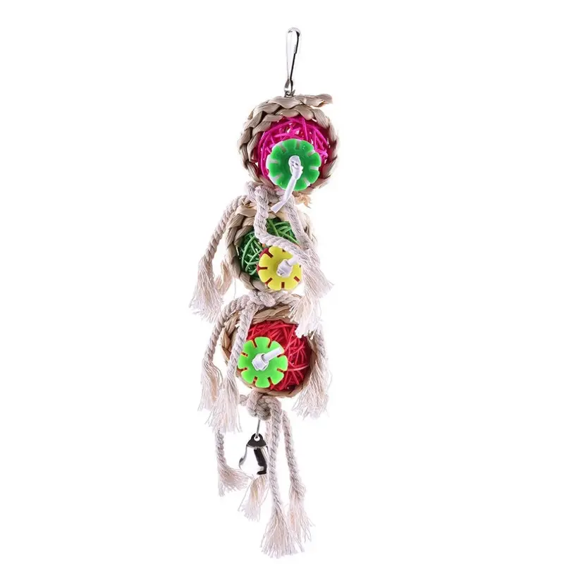 VKTECH Pet Bird Bites Parrot Climb Chew Toys Hanging Cockatiel Parakee