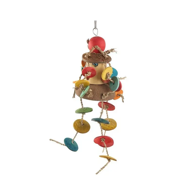 Coollapet Coconut Merry Go Round Bird Toy (11 X 3 X 8 Cm) Size 11