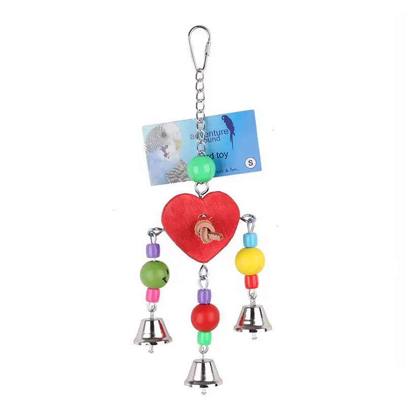 Becks Bird Barn Wooden Heart Bird Entertainer