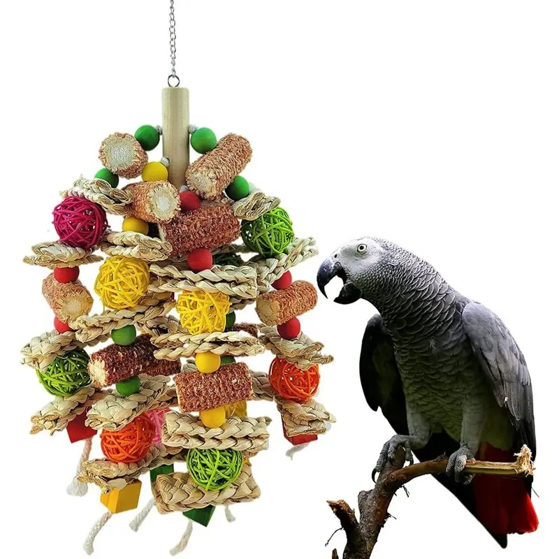 Parrot Toy Natural Corn Cob Chewing Bird Toys For Big Sized Macaws Medium