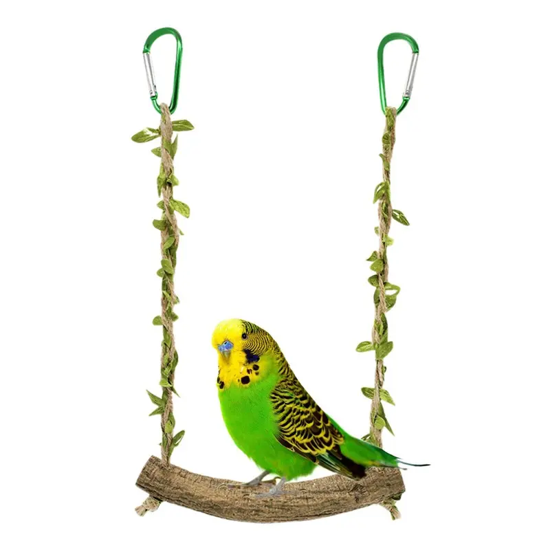 Zeuxo Pet Bird Parrot Swing Perch Parakeet Budgie Cockatiel Cage Hanging Toy