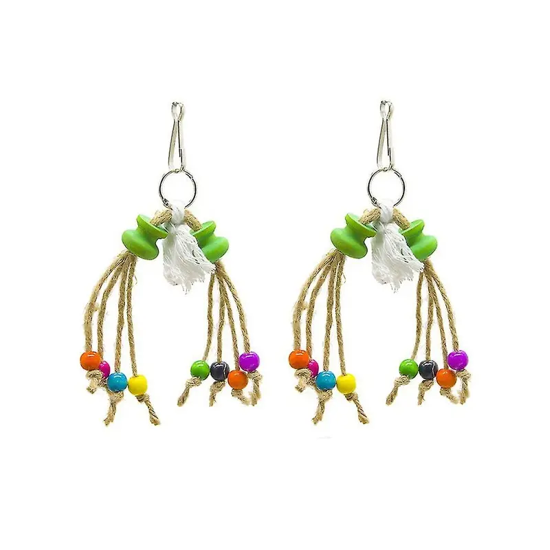 2Pcs Hanging Parrot Toys Small