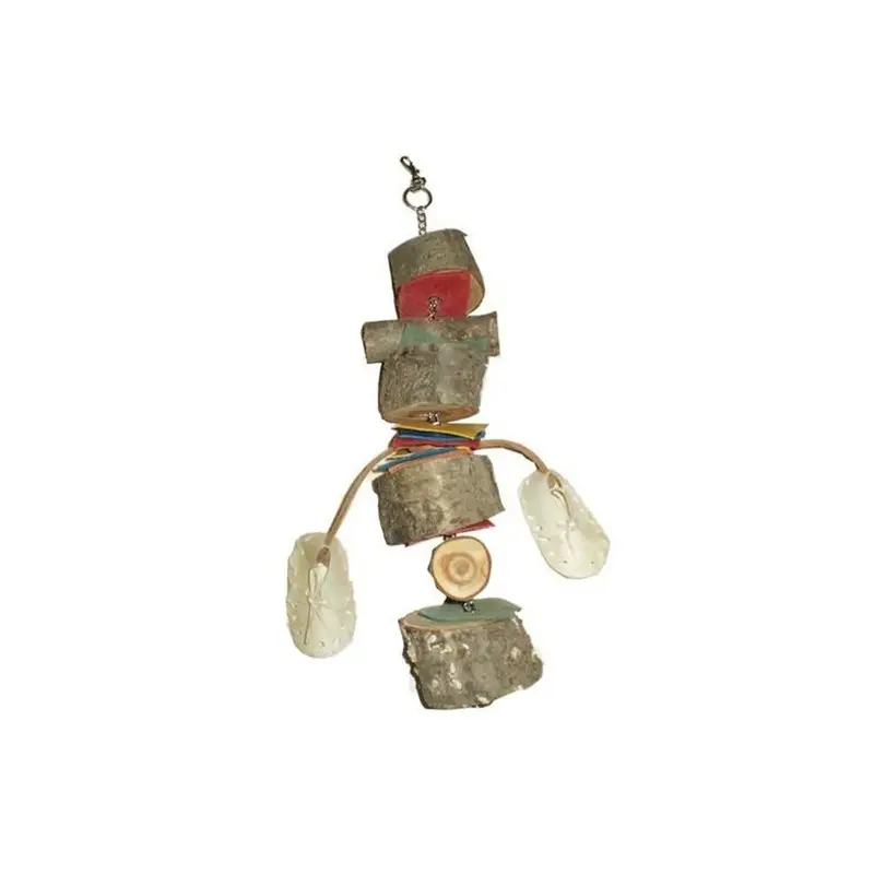 Peticare Parrot Bird Toy With Rawhide Small