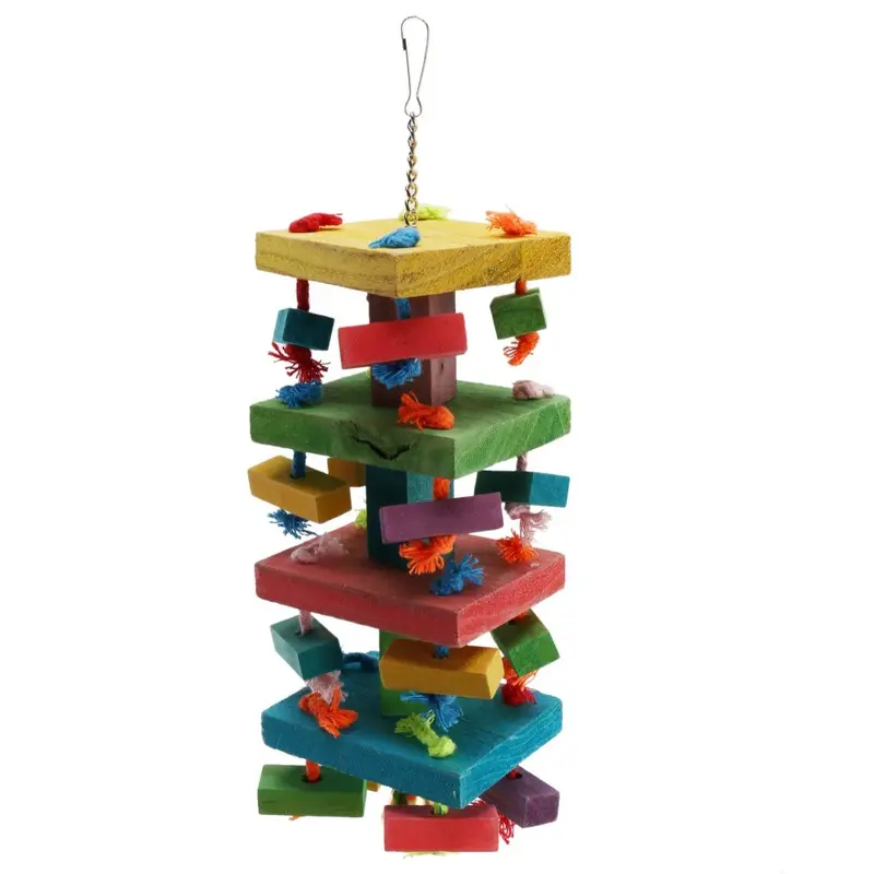Tlily Grey Bird Chewing Toy Parrot Cage Bite Toys African Macaws Cockatoos Medium