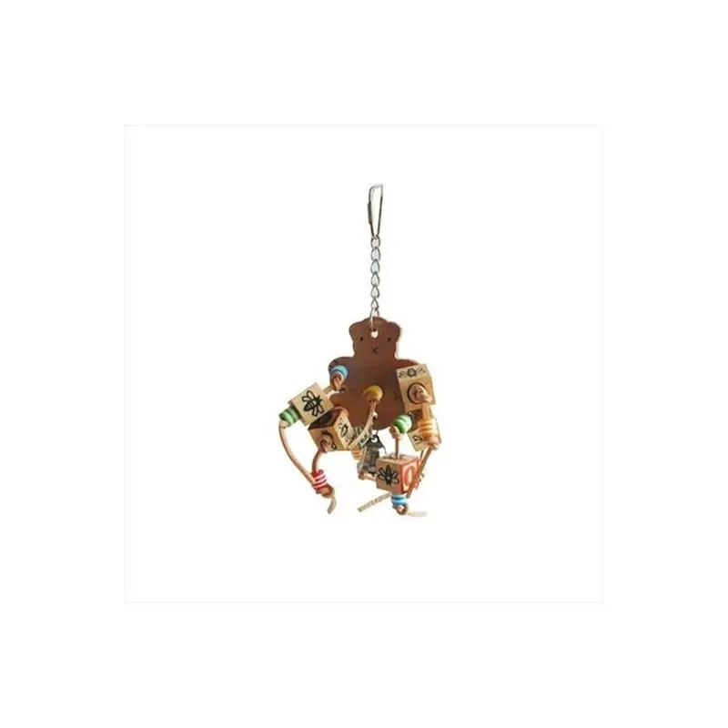 Catlady Leather Bear With Abc Blocks Size 9.8