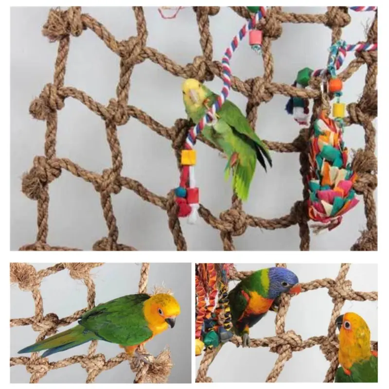 Parrot Bird Cage Toy Game Hanging Rope Climbing Buckles Swing Ladder Birds Toys 60Cm