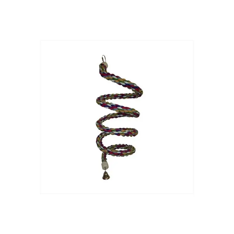 A&E Cage Hb556 Rainbow Cotton Rope Boing With Bell Extra Large