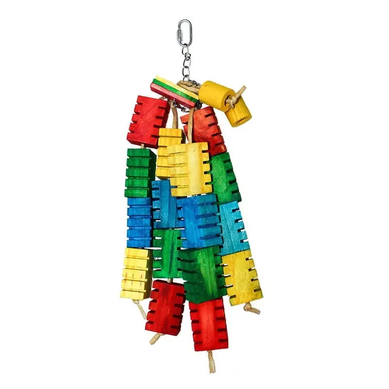 The Bird House Groovy Colour Blocks Bird Toy, Medium