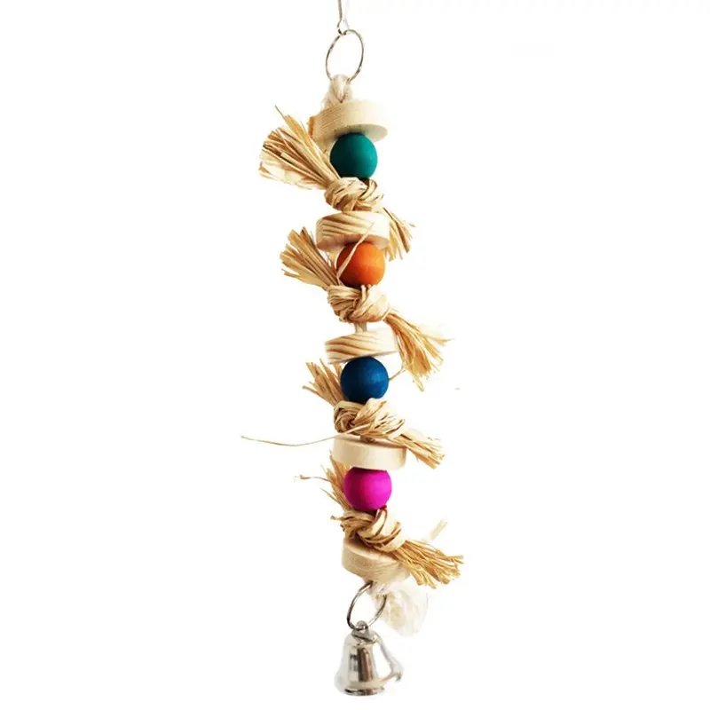 Zhihuan Bird Parrot Natural Straw Snap Scratch Toy