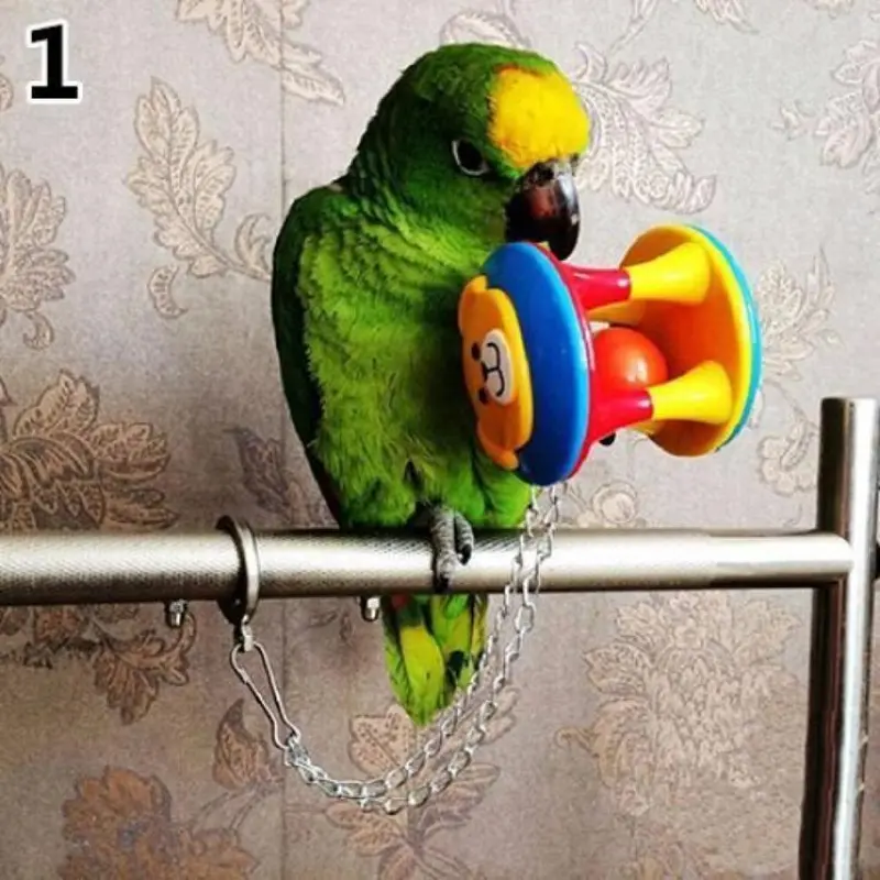 Cute Pet Bird Plastic Chew Ball Chain Cage Toy For Parrot Cockatiel Parakeet Small
