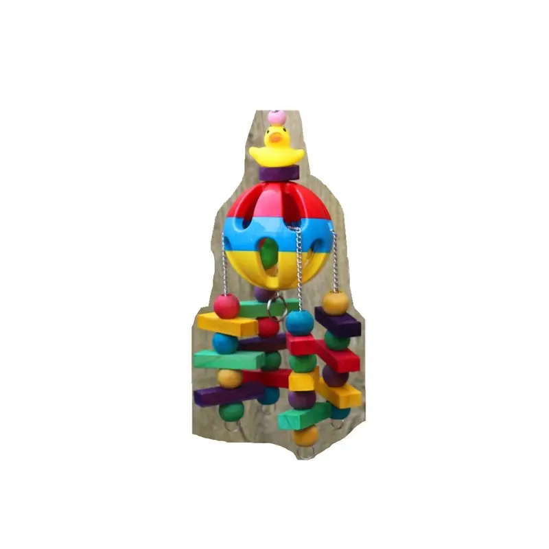 Dsport Parrot Bird Pet Duck Bell Ball Bite Toy Small